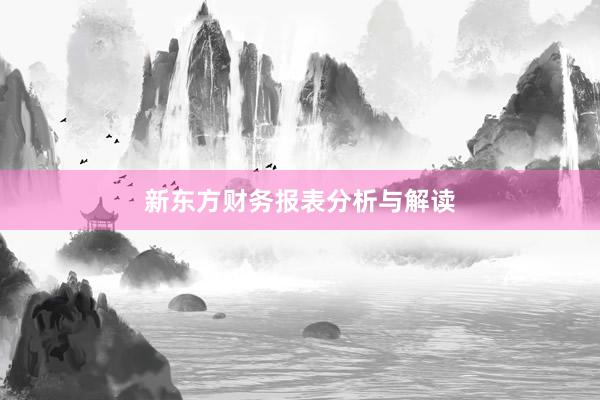 新东方财务报表分析与解读